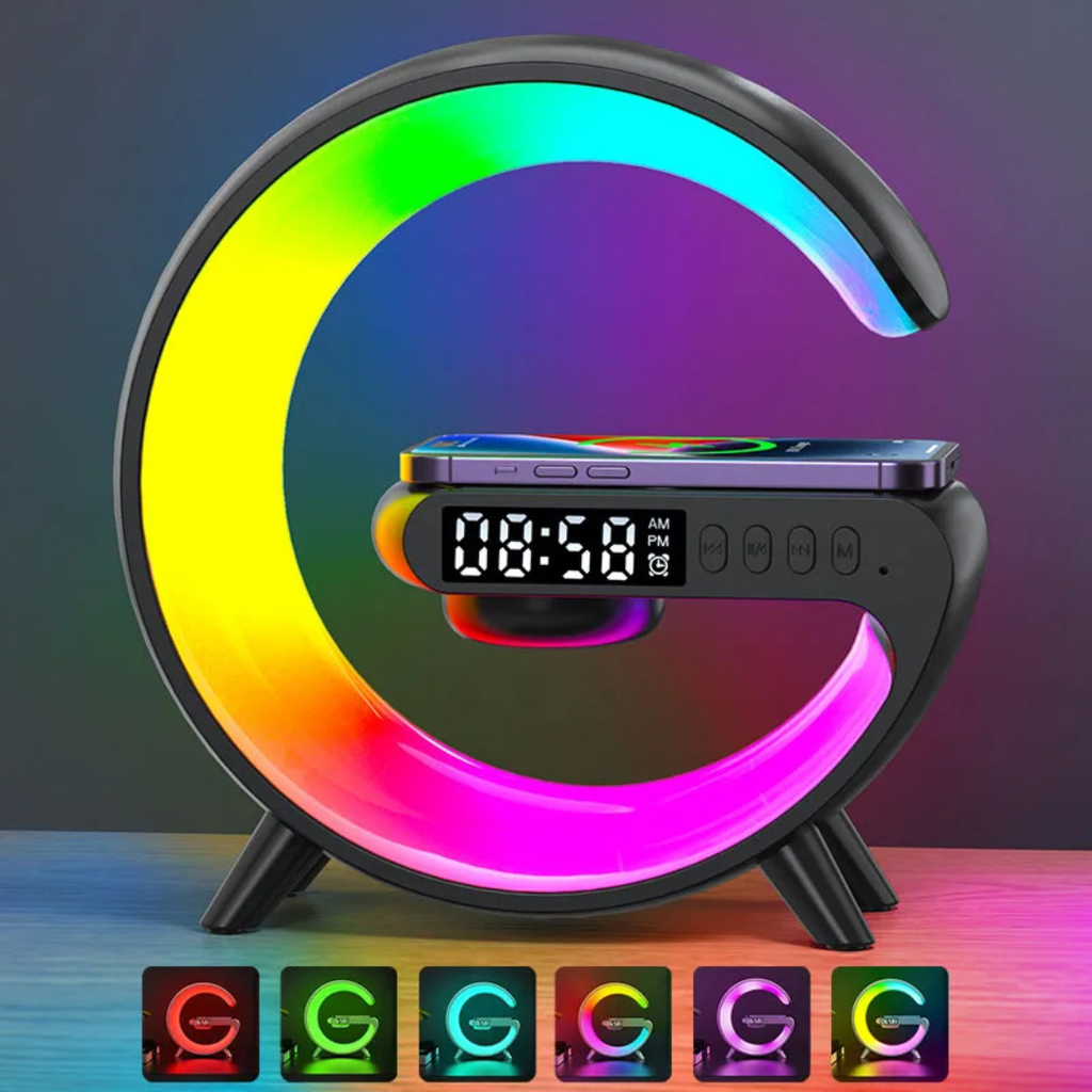 Cargador inalámbrico-altavoz RGB